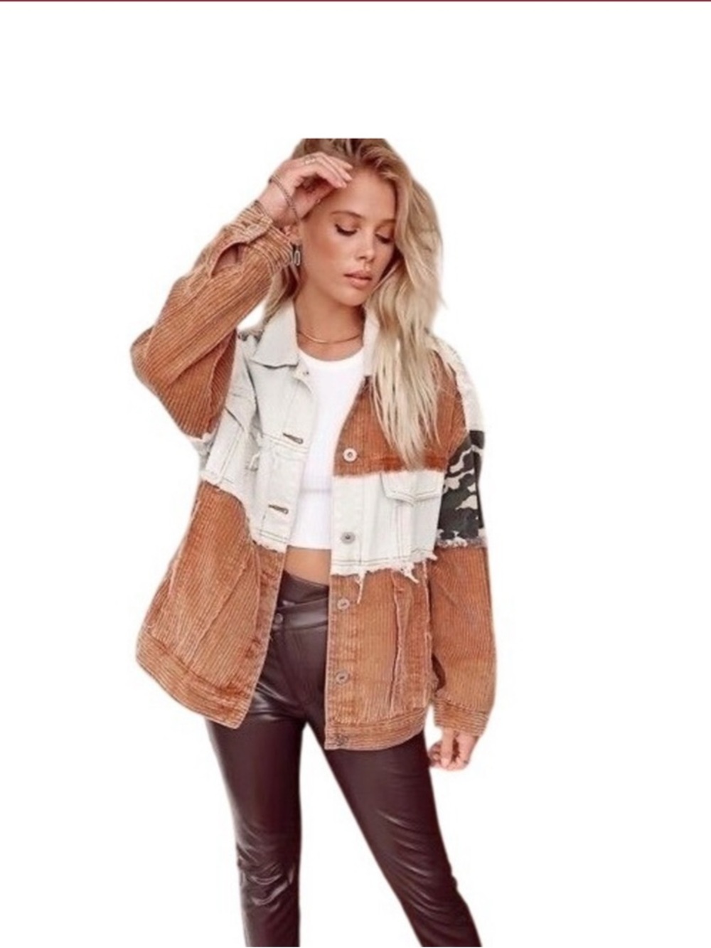 Oversized Patched Jacket